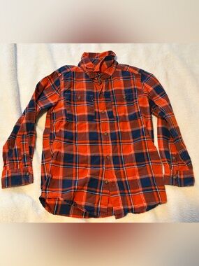 Carter's Red and Navy Plaid Button-Down Shirt